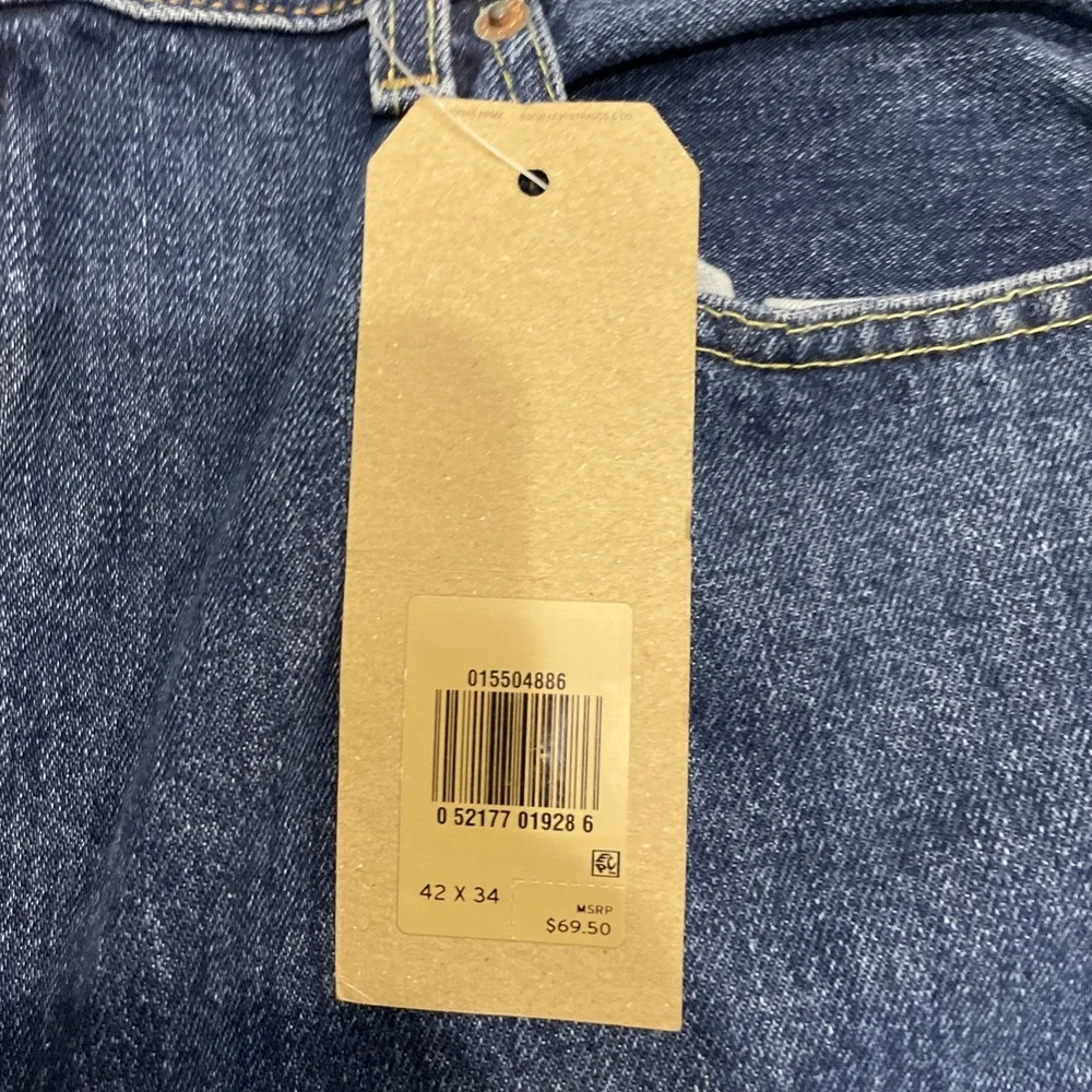 LEVI'S Men's 550 Relaxed Fit 42/34 Tapered Leg Stretch Denim Jeans  NWT